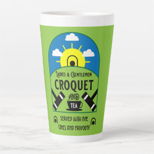 Best Funny Croquet Game Latte Mug