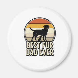 Best Fur Dad Ever Vintage Dog Dad Shirt Design_1 Magnet