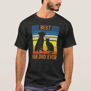Best Fur Dad Ever Yellow Chocolate Lab Dog and Cat T-Shirt