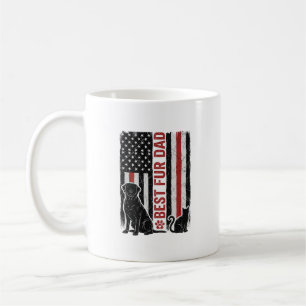Best Fur Dad Vintage Flag Dog Cat Shirt Design_1 Coffee Mug
