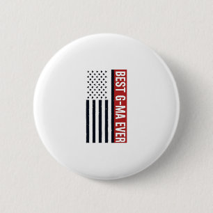 Best G-Ma Ever Patriotic Flag Vector Design_1 6 Cm Round Badge