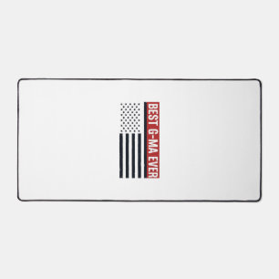 Best G-Ma Ever Patriotic Flag Vector Design_1 Desk Mat