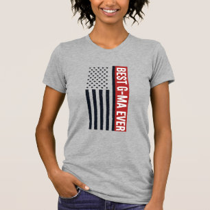 Best G-Ma Ever Patriotic Flag Vector Design_1 T-Shirt