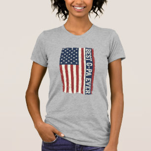 Best G-PA Ever Patriotic Flag Vintage Shirt Design