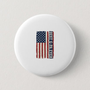 Best G-PA Ever Patriotic Flag Vintage Shirt Design 6 Cm Round Badge