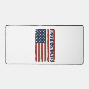 Best G-PA Ever Patriotic Flag Vintage Shirt Design Desk Mat