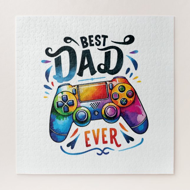 Best Gamer Dad Ever Jigsaw Puzzle (Vertical)