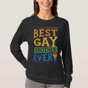 Best Gay Brother Ever Cute Gay Pride Sibling T-Shirt