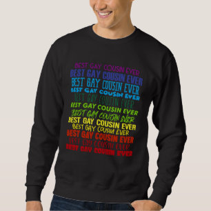 Best Gay Cousin Ever Heart Colorful Transgender Ga Sweatshirt