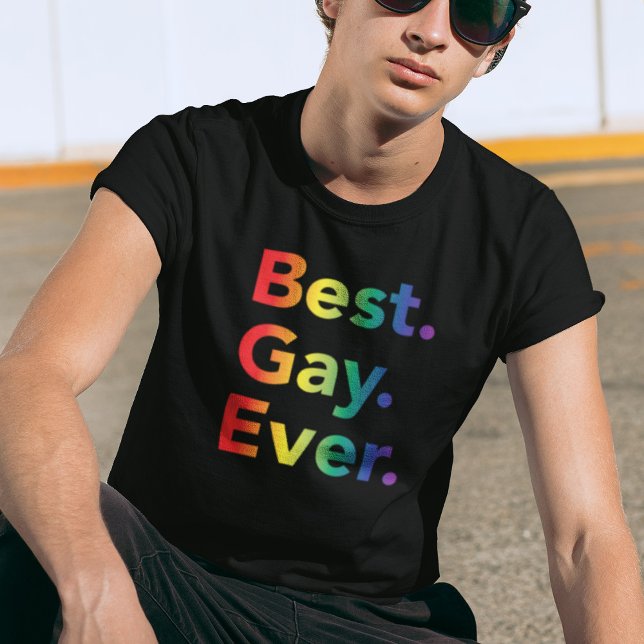 Best Gay Ever LGBT Rainbow Flag T-Shirt (Creator Uploaded)