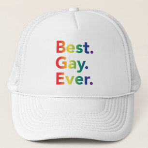 Best Gay Ever LGBT Rainbow Flag Trucker Hat