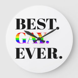 Best Gay Ever MLM Pride Large Clock