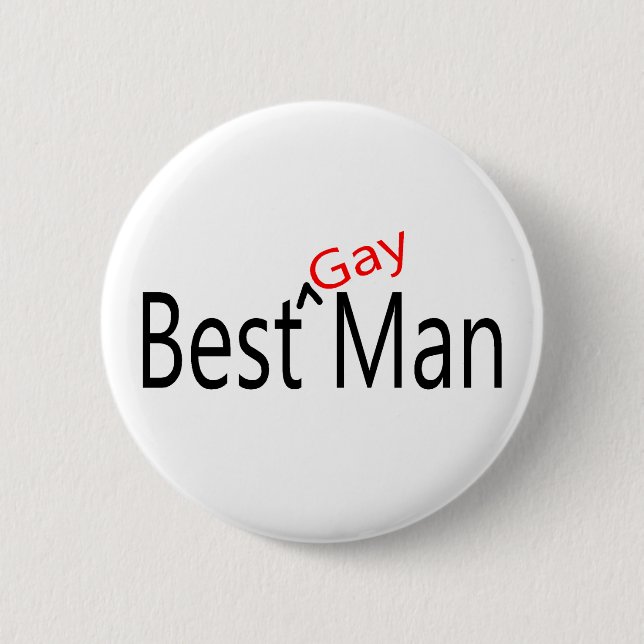 Best Gay Man 6 Cm Round Badge (Front)