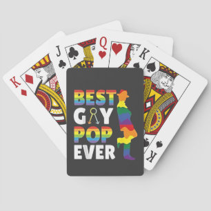 Best Gay Pop Ever LGBT Pride Month Grandpa Dad Playing Cards
