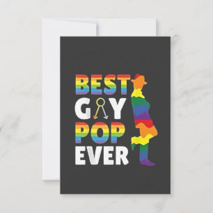 Best Gay Pop Ever LGBT Pride Month Grandpa Dad Thank You Card