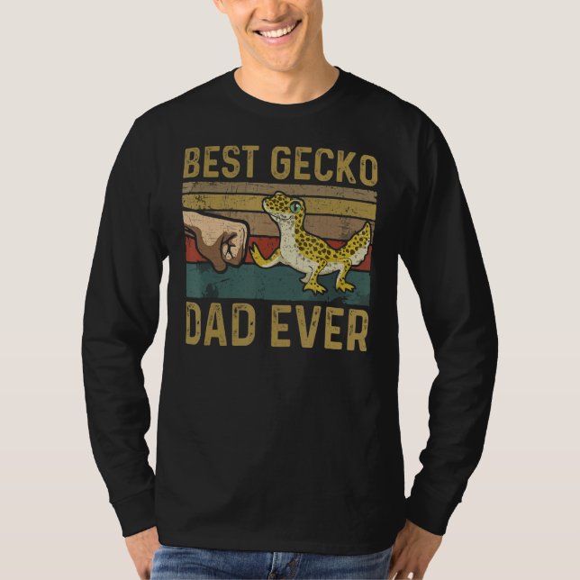 Best Gecko Dad Ever Lizard Leopard Gecko T-Shirt (Front)