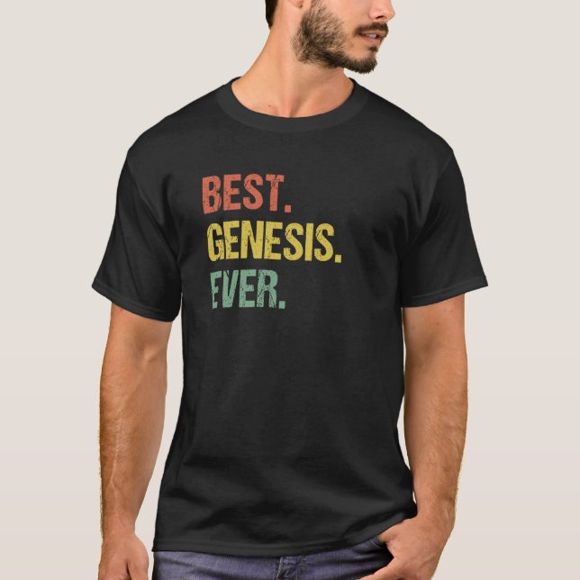 Best Genesis Ever Retro Name Humour Nickname T-Shirt (Front)