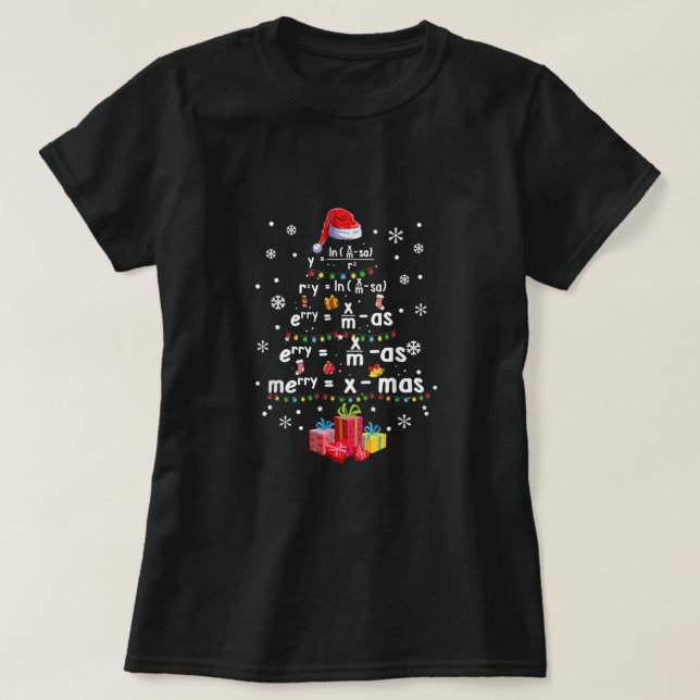 Best Geometry Math Science Teacher Christmas Tree  T-Shirt (Design Front)