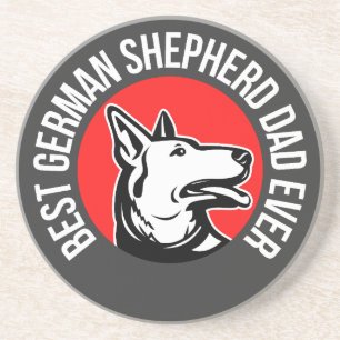Best German Shepherd Dad Ever Beverage Coast Coaster