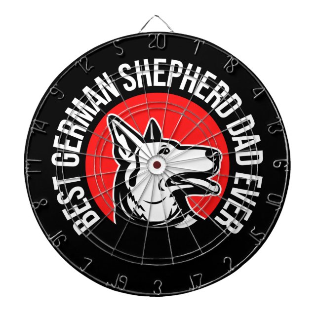 Best German Shepherd Dad Ever        Dartboard (Front)