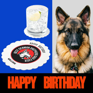Best German Shepherd Dad Ever Paper Coaster