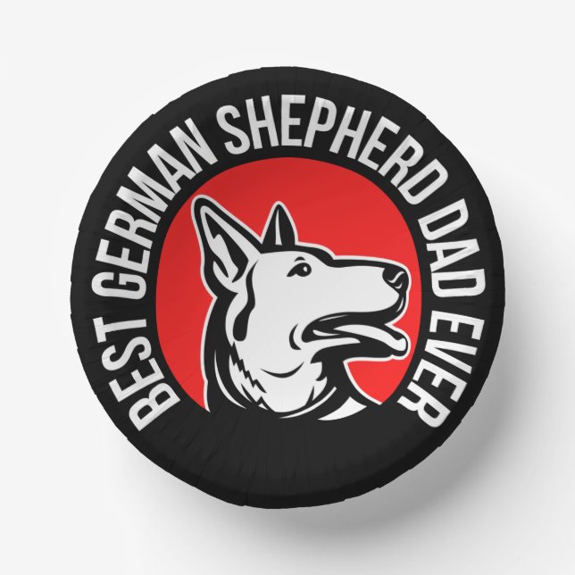 Best German Shepherd Dad Ever      Paper Plate (Front)