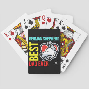 Best German Shepherd Dad Ever Playing Cards