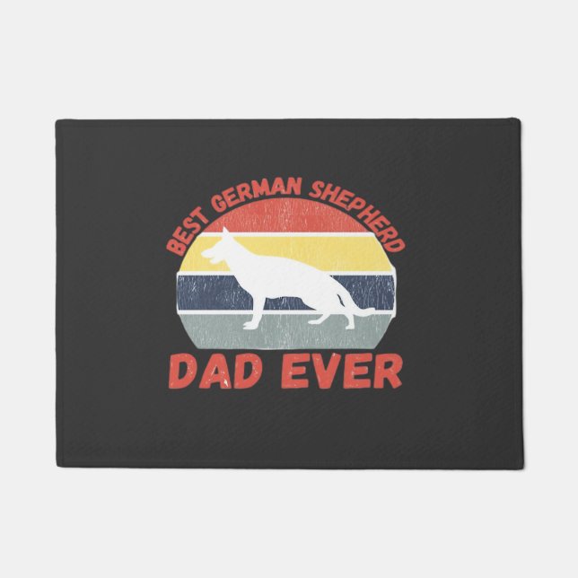 Best German Shepherd dad ever quote Funny Shepherd Doormat (Front)