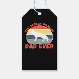 Best German Shepherd dad ever quote Funny Shepherd Gift Tags