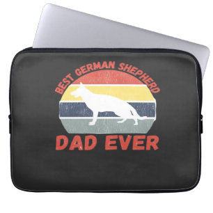 Best German Shepherd dad ever quote Funny Shepherd Laptop Sleeve
