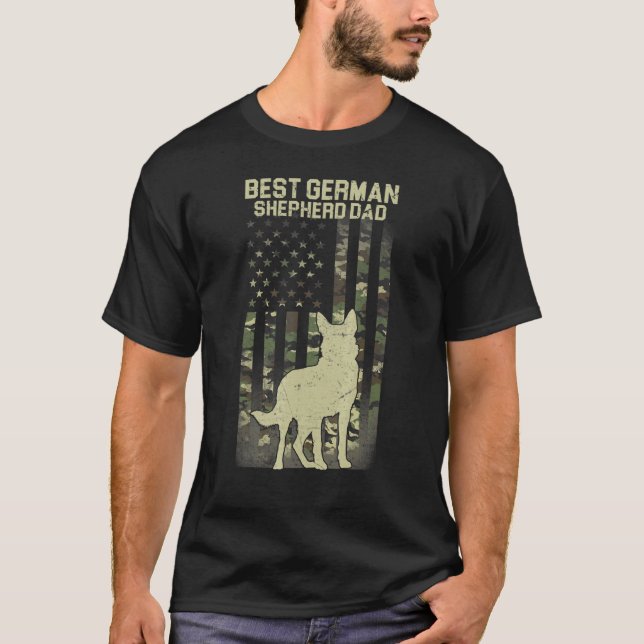 Best German Shepherd Dad T-Shirt (Front)