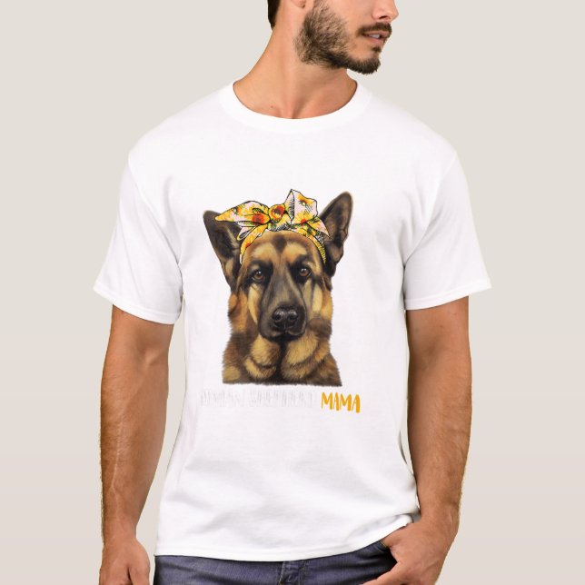Best German Shepherd Mum T-Shirt (Front)