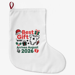 Best Gift Arrives in August 2026 Christmas Couples Large Christmas Stocking