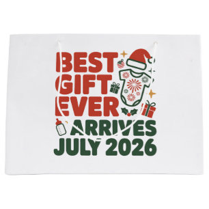 Best Gift Arrives in July 2026 Christmas Couples Large Gift Bag