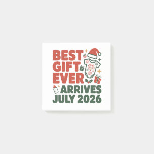 Best Gift Arrives in July 2026 Christmas Couples Post-it Notes