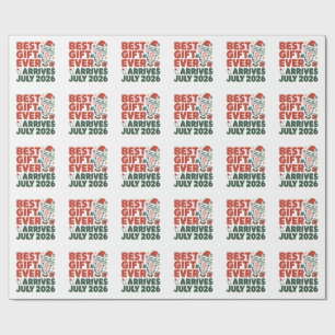 Best Gift Arrives in July 2026 Christmas Couples Wrapping Paper