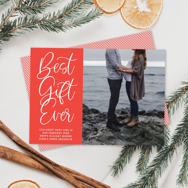 Best Gift Ever Baby Pregnancy Holiday Photo (Creator Uploaded)