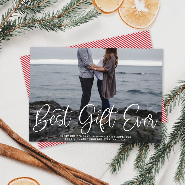 Best Gift Ever Baby Pregnancy Holiday Photo (Creator Uploaded)