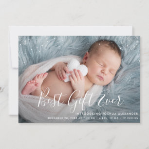 BEST GIFT EVER birth announcement card
