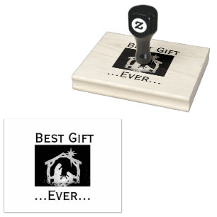 Best Gift Ever Christian Christmas Rubber Stamp