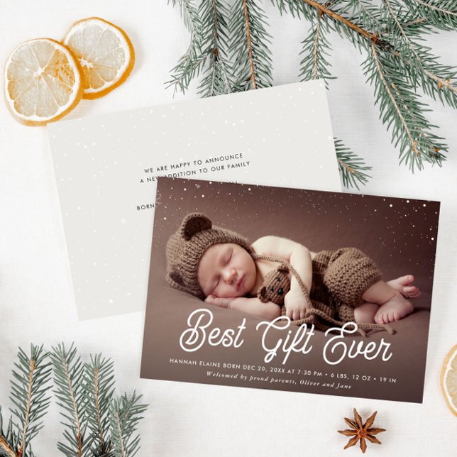 best gift ever holiday birth announcement (Creator Uploaded)