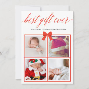 Best Gift Ever Multiple Photo Flat Holiday Card