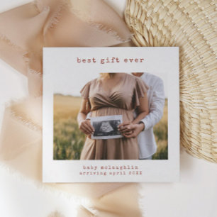 Best Gift Ever Pregnancy Announcement Holiday Card