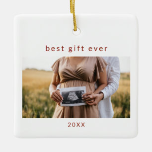 Best Gift Ever Pregnancy Keepsake Holiday Ceramic Ornament