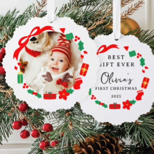Best Gift First Christmas Tree Decoration Card