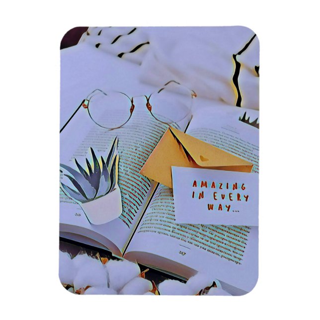 Best gift for book lover magnet (Vertical)