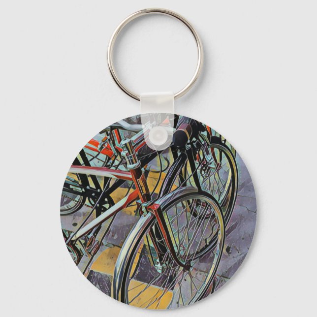 Best gift for cycling lover key ring (Front)