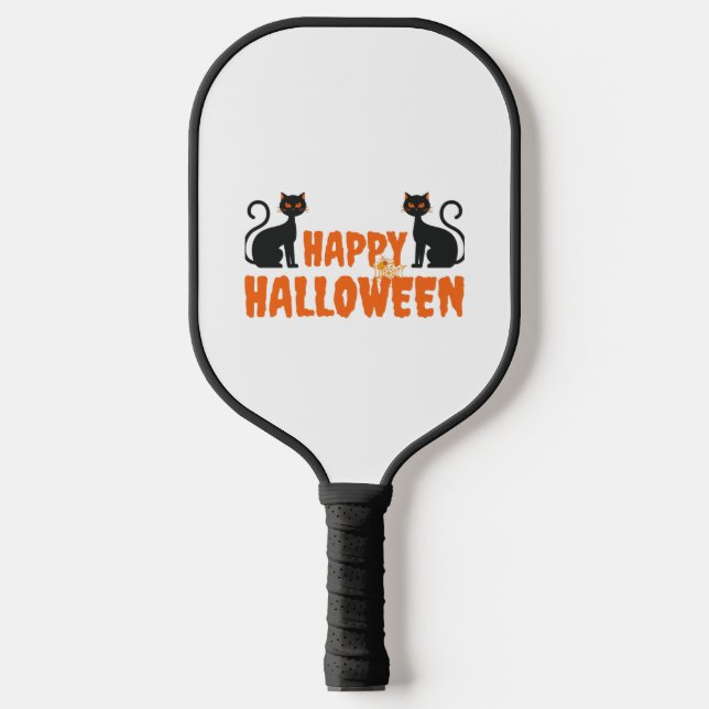 best gift for halloween happy halloween pickleball paddle (Front)