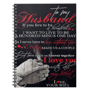 Best Gift For Husband To My Husband Quotes Notebook
