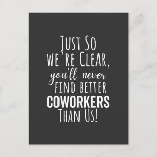 BEST GIFT FOR LEAVING COWORKERS POSTCARD